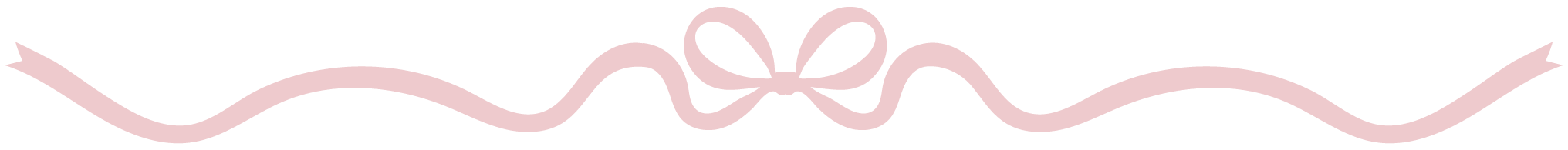 Pink ribbon with a bow in the middle